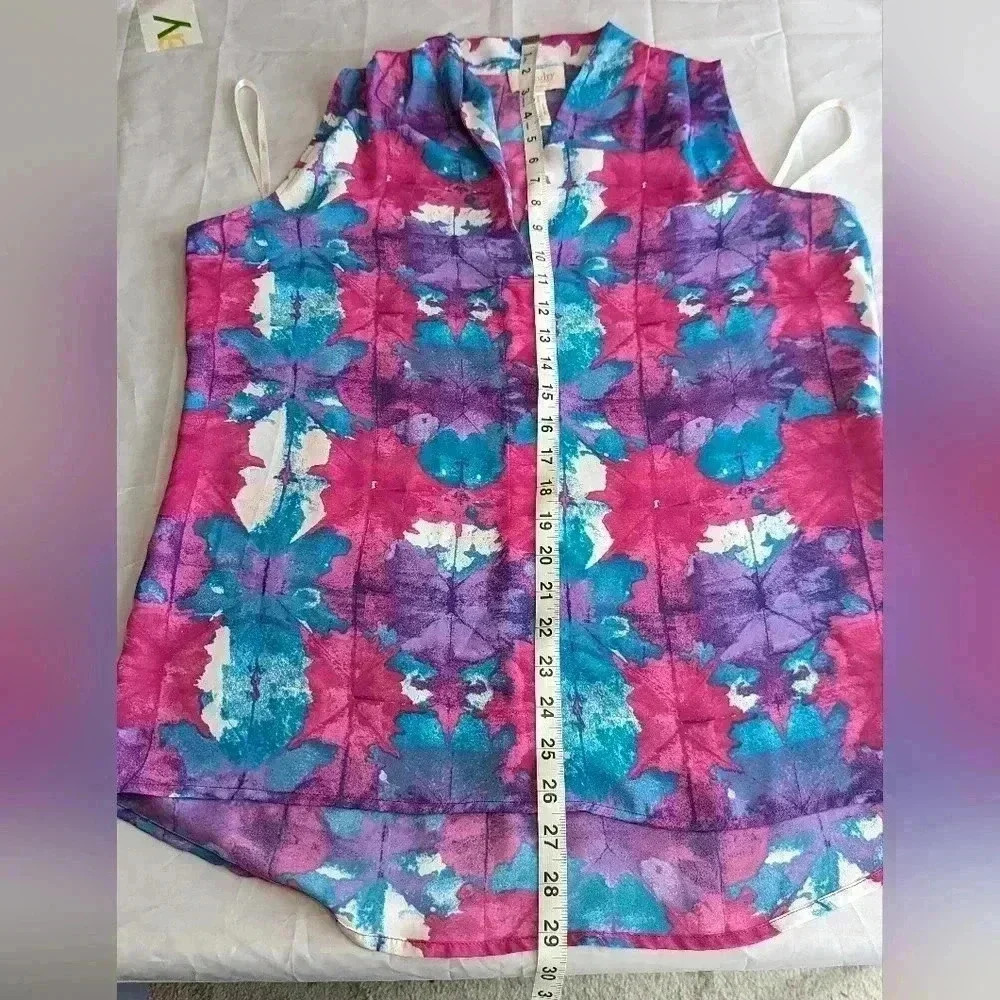 Laundry by Shelli Segal Women's Sleeveless Blouse Multicolor V-neck Size S - Picture 11 of 13